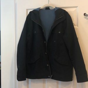 Men’s Oakley, canvas black hooded jacket